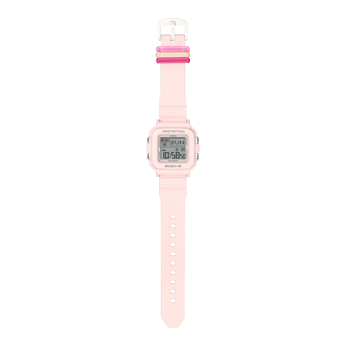 BGD-10 Reloj Baby-G de dama pulsera de caucho digital