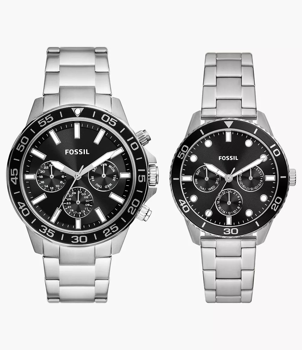 BQ2753SET Set de relojes fossil de pareja pulsera de metal