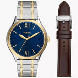 BQ2786SET Reloj Fossil Fenmore de hombre correa de metal & correa de cuero 44mm