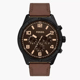 Reloj Fossil Brox de caballero correa de piel