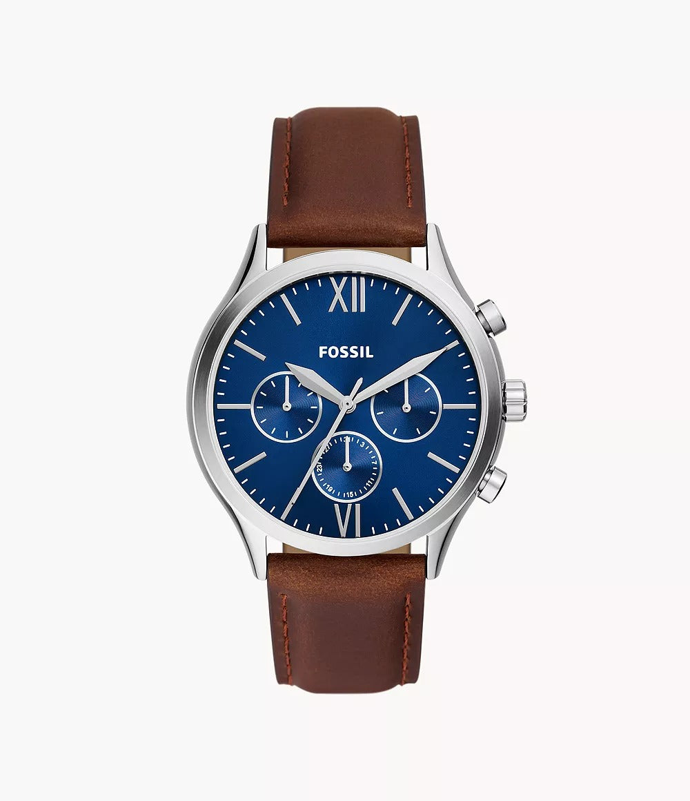 Fossil Fenmore Multifunction Reloj para Hombre Pulsera de Cuero Análogo