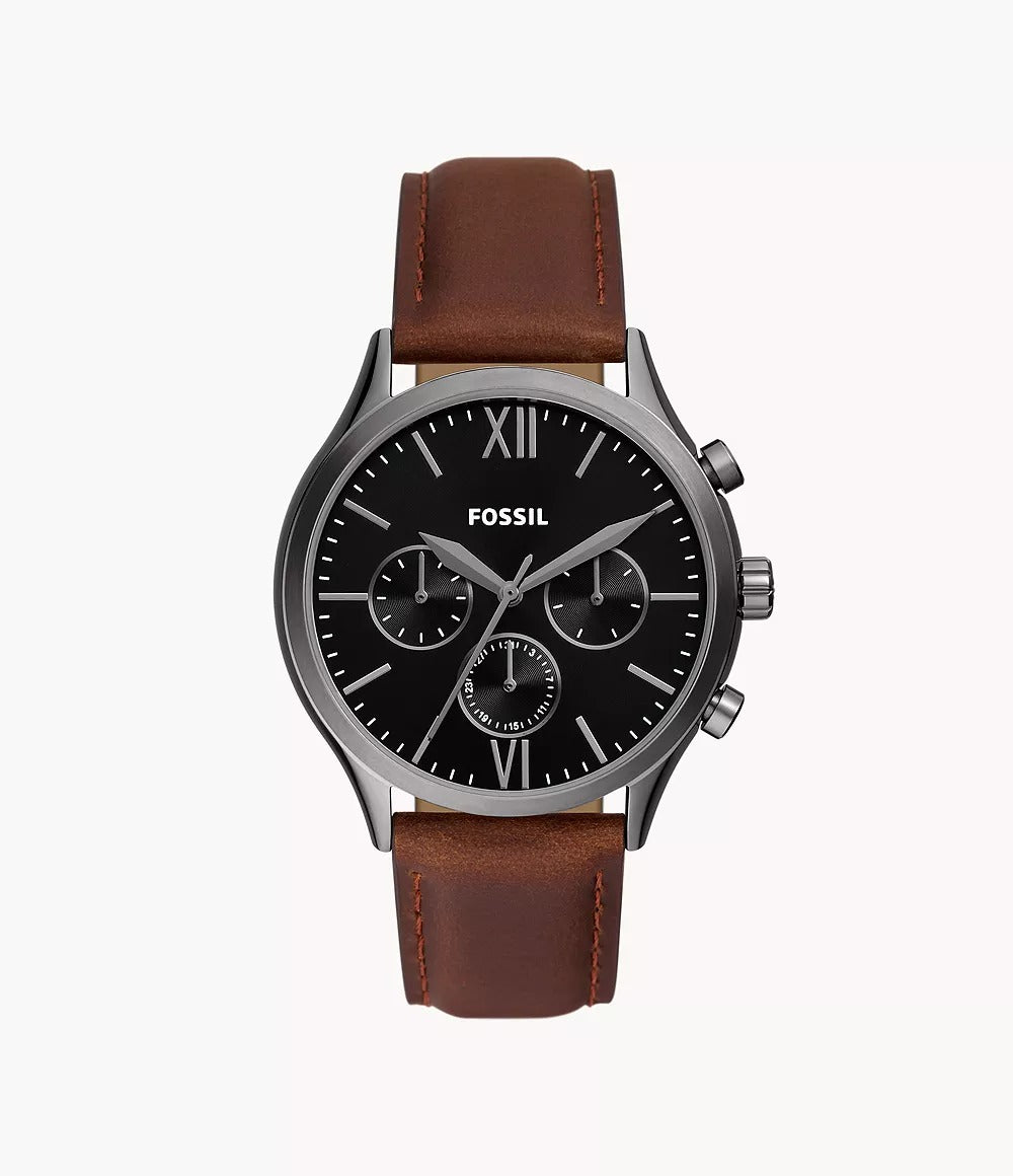 Fossil Fenmore Multifunction Reloj para Hombre Pulsera de Cuero Análogo