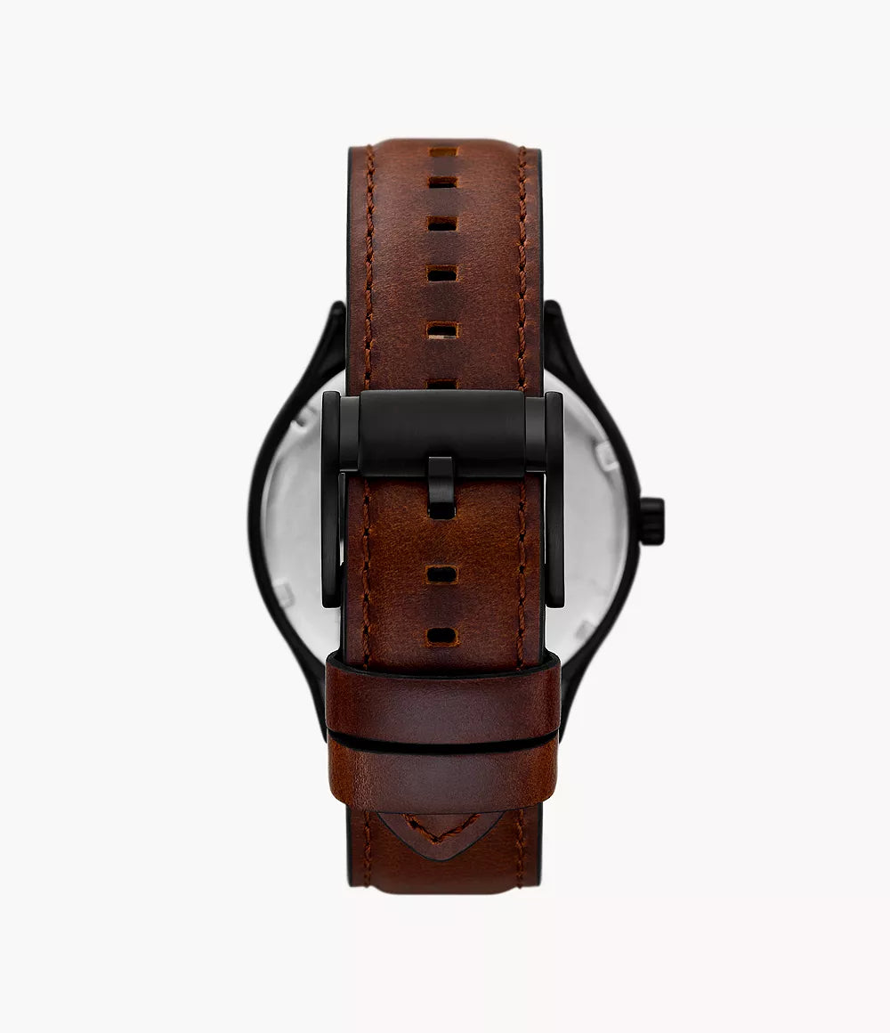 Reloj Fossil Fenmore de caballero pulsera de piel 44 mm