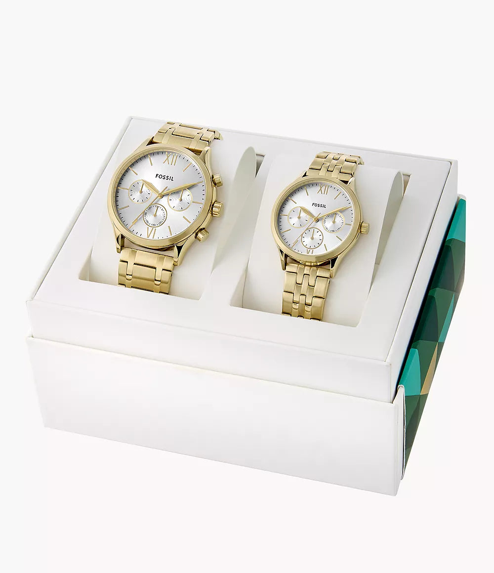 BQ2899SET Set de relojes Fossil para pareja pulsera de metal