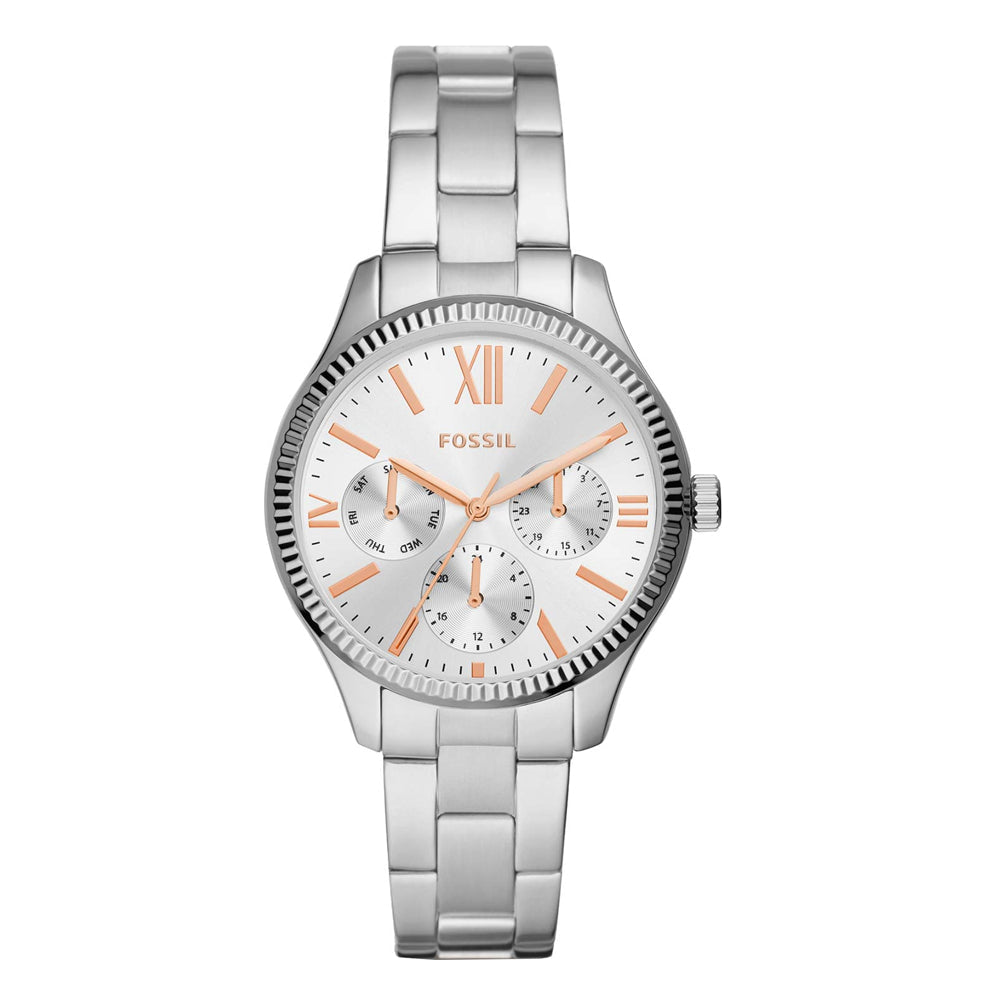 Fossil Rye Reloj Análogo para Mujer Pulsera de Metal