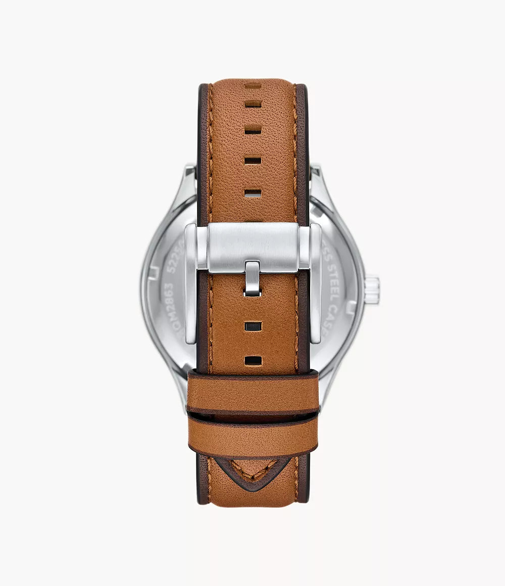 Reloj Fossil Fenmore de caballero pulsera de piel 44 mm