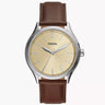 Reloj Fossil Fenmore de caballero pulsera de piel 44 mm