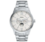 Reloj Fossil Flynn Moonphase de hombre pulsera de metal 48 mm