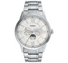 Reloj Fossil Flynn Moonphase de hombre pulsera de metal 48 mm