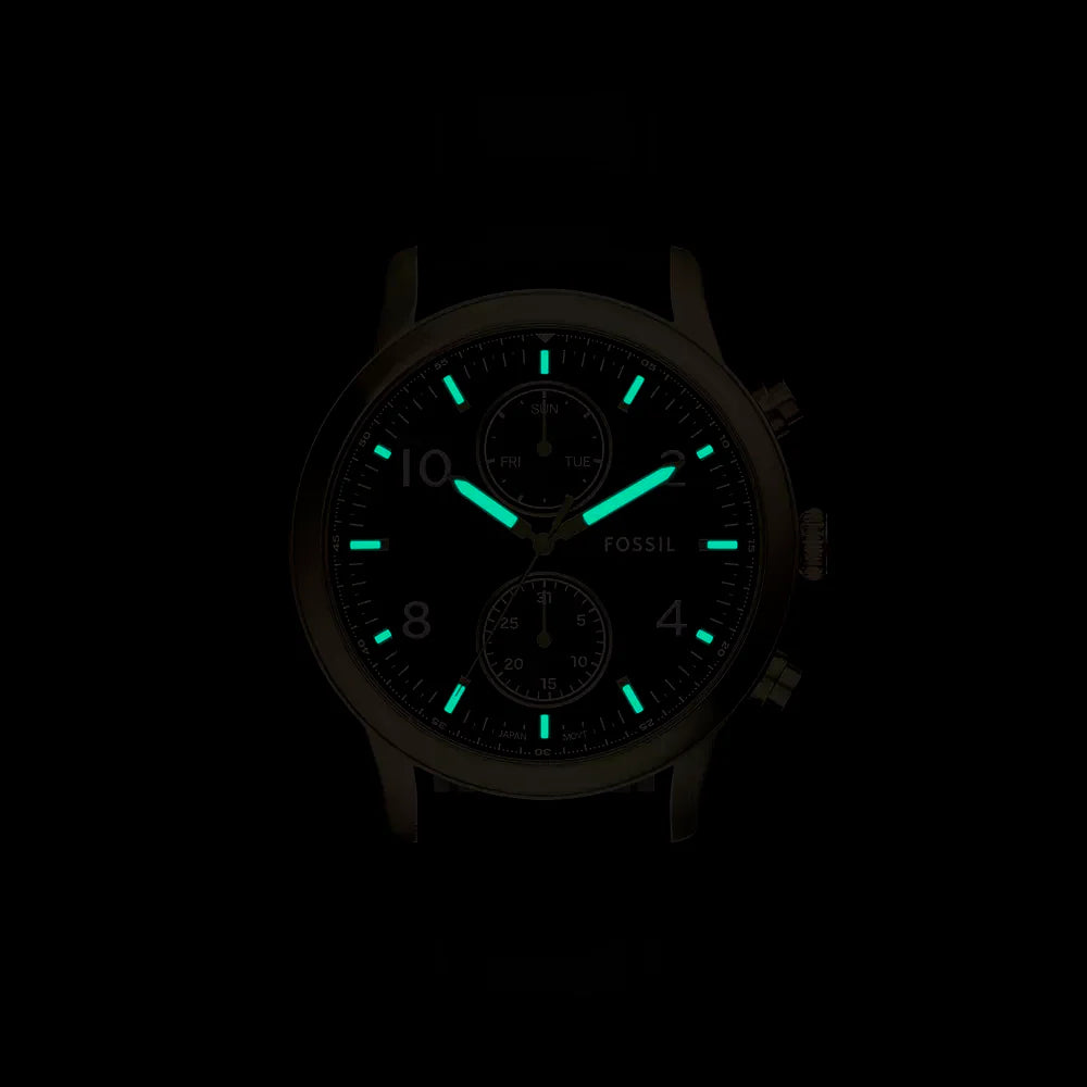 Reloj Fossil Bennett de hombre pulsera de piel 45 mm