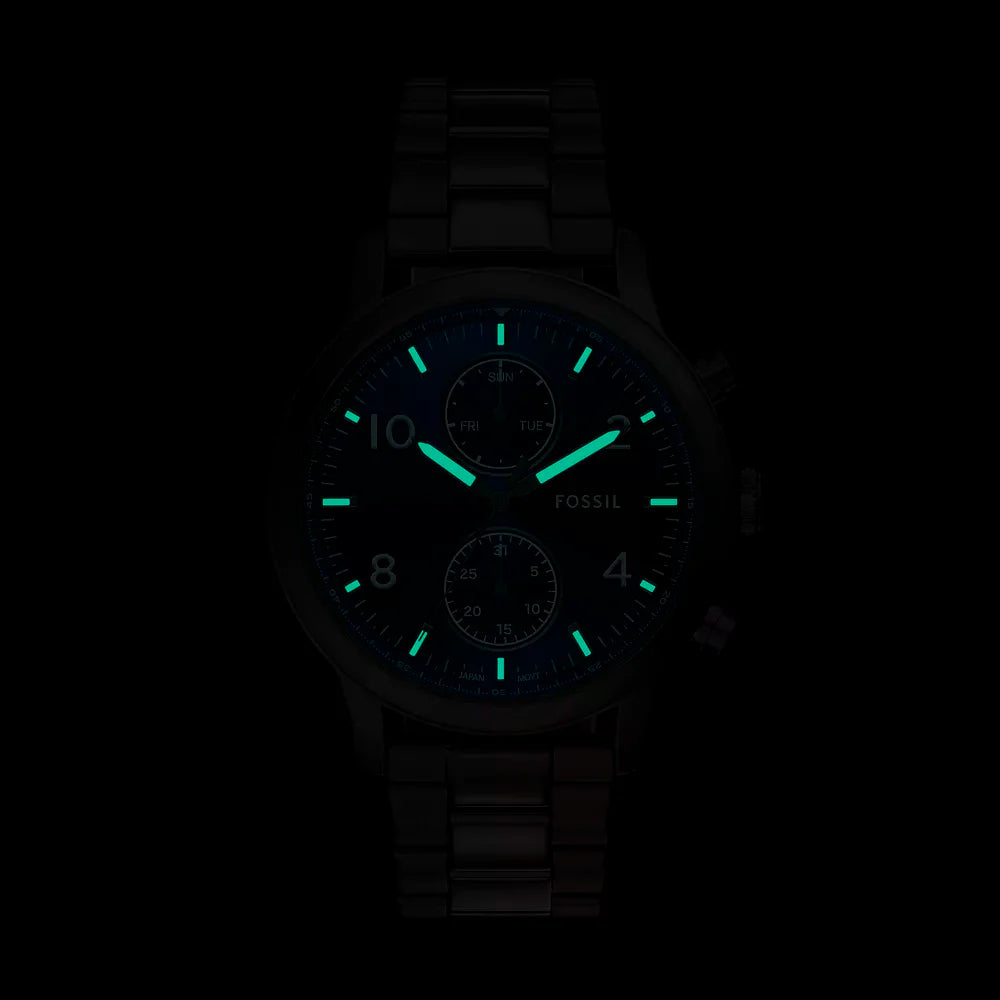 Reloj Fossil Bennett de hombre pulsera de metal 45mm