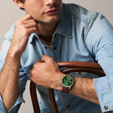 Fossil Fenmore Multifunction Reloj para Hombre Pulsera de Cuero Análogo
