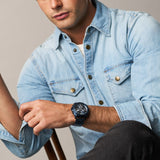 Fossil Privateer Cronógrafo Reloj para Hombre Pulsera de Metal Análogo 45mm