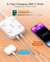 BS921BL Regleta Beshon 4 tomas 4 usb a/c