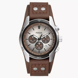 Reloj Fossil Coachman de caballero banda de piel 45 mm