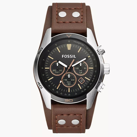 Reloj Fossil Coachman de caballero banda de piel 45 mm