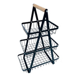 CPZ-3 Frutero de 3 niveles triangular de metal inoxidable