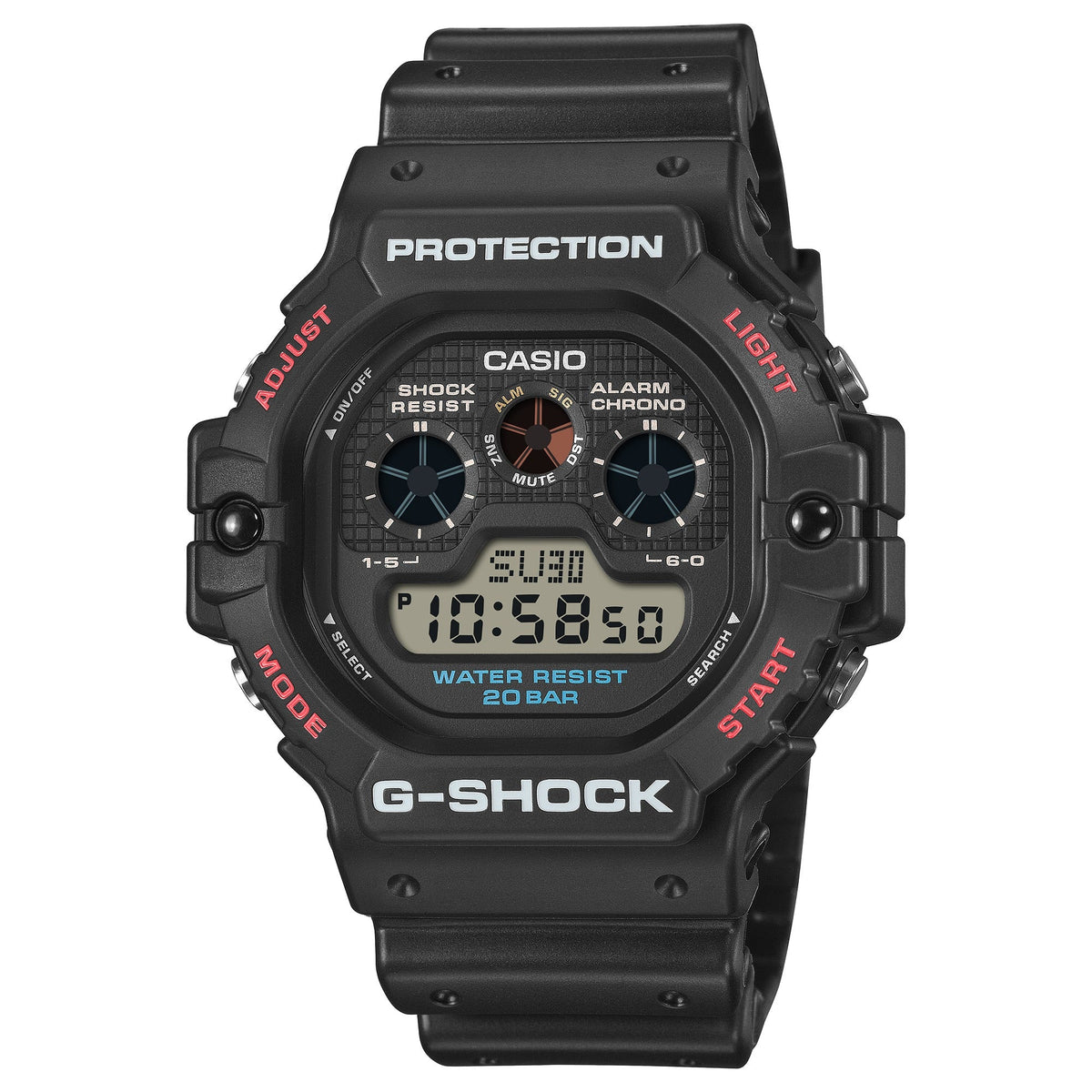 DW-5900 G-Shock Reloj para Hombre Digital Pulsera de Caucho