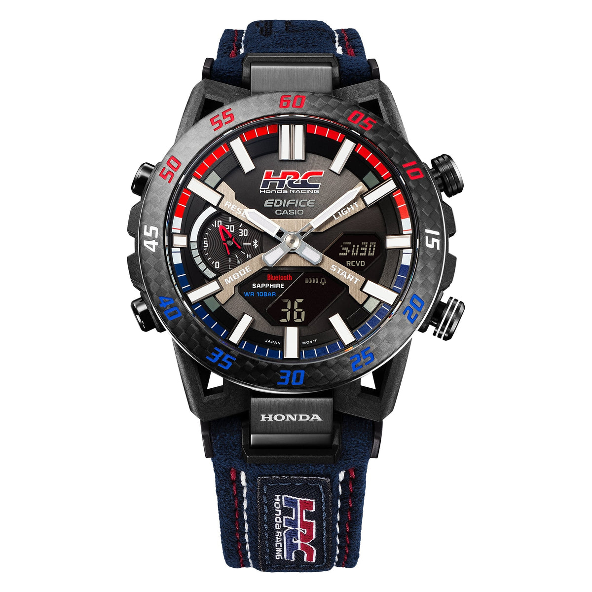 ECB-2000HR-1A Reloj Edifice Honda Racing para caballero correa de tela