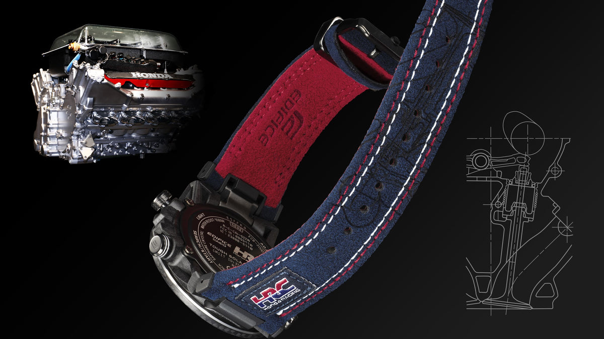 ECB-2000HR-1A Reloj Edifice Honda Racing para caballero correa de tela