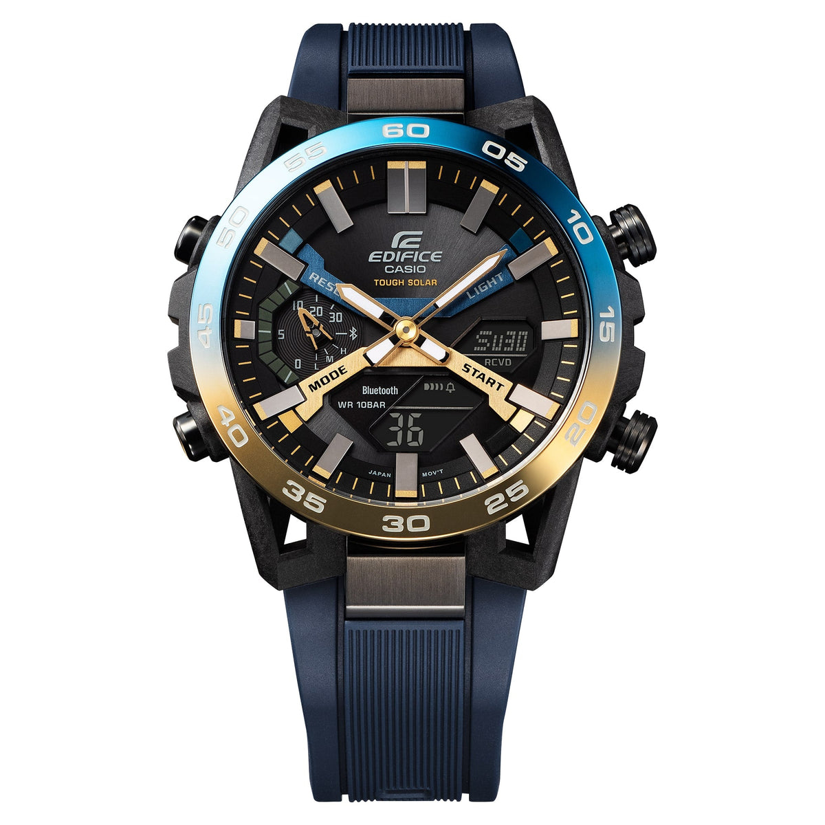 ECB-2000 Reloj Edifice Sospensione de caballero pulsera de silicona