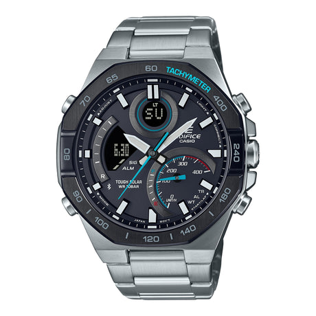 ECB-950 Edifice Reloj Doble hora Pulsera de Metal para Hombre