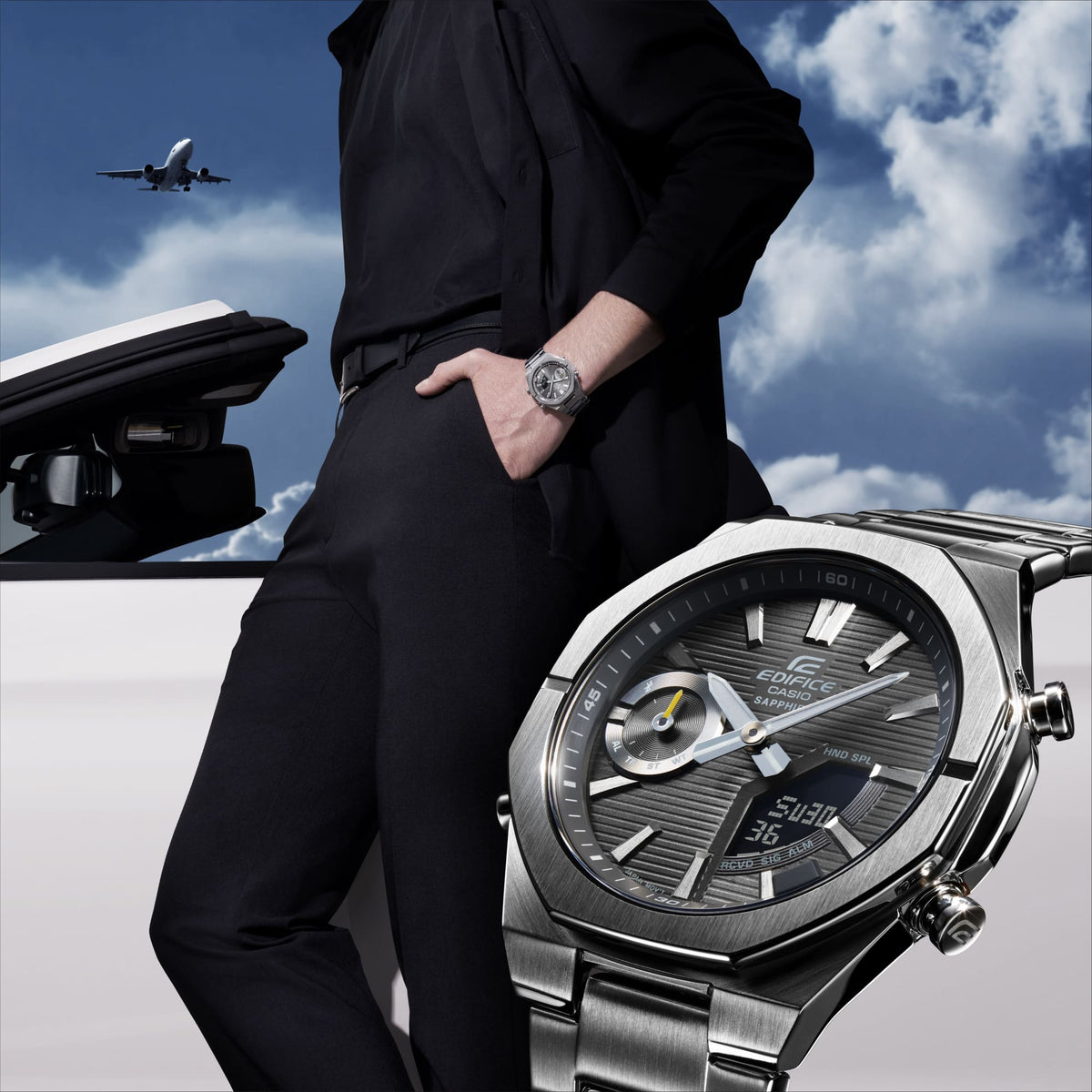 ECB-S10 Reloj Edifice de hombre correa de metal