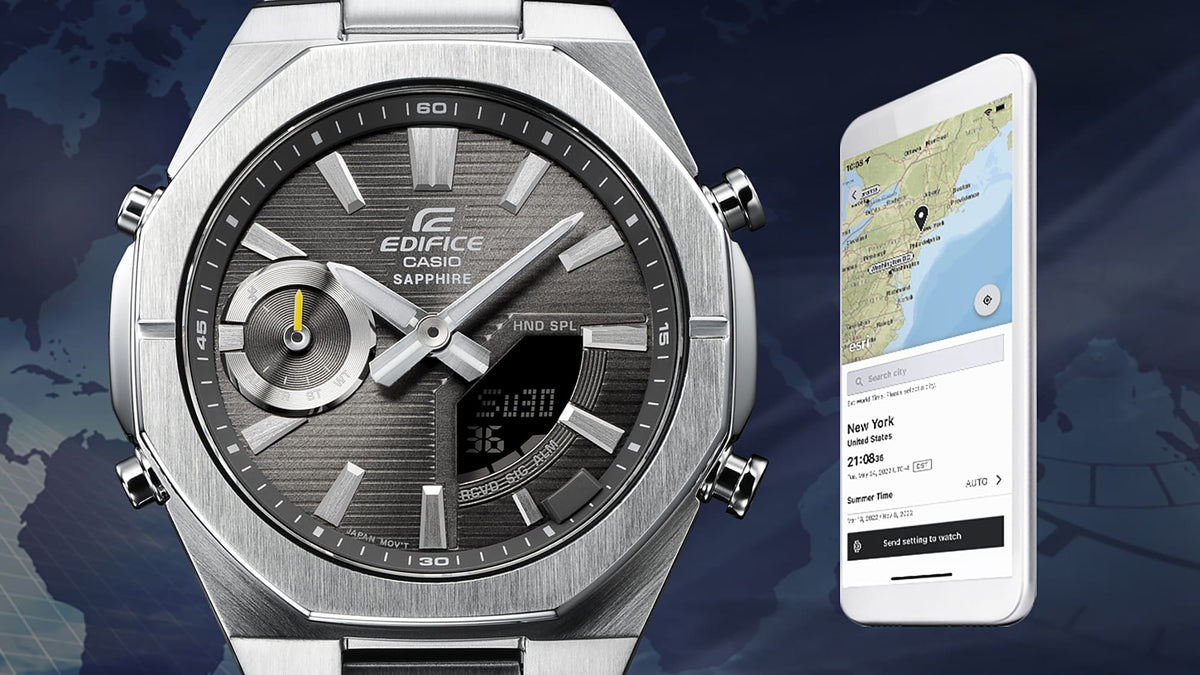 ECB-S10 Reloj Edifice de hombre correa de metal