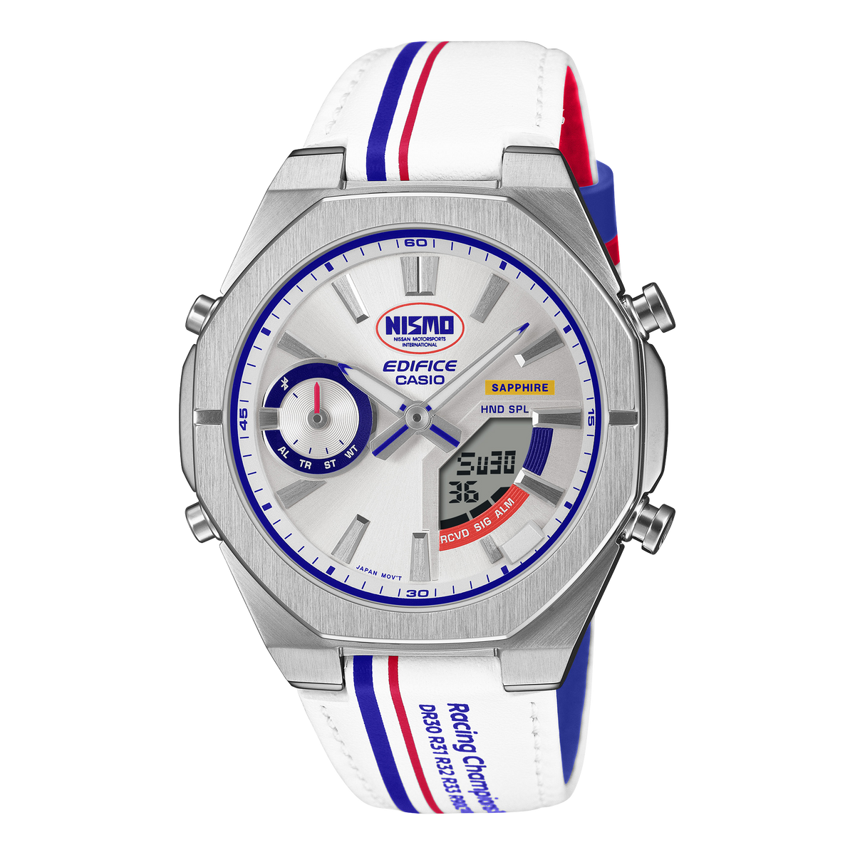ECB-S10NIS-7A Reloj Edifice Nismo de hombre banda de piel