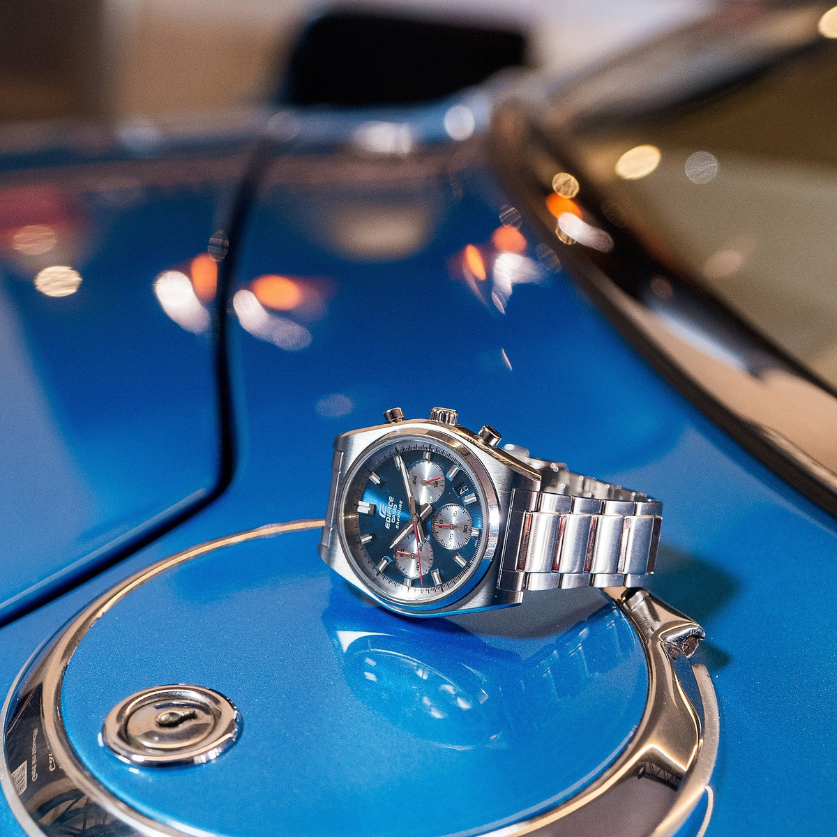 EFB-730 Reloj Edifice Sapphire de hombre correa de metal 47 mm