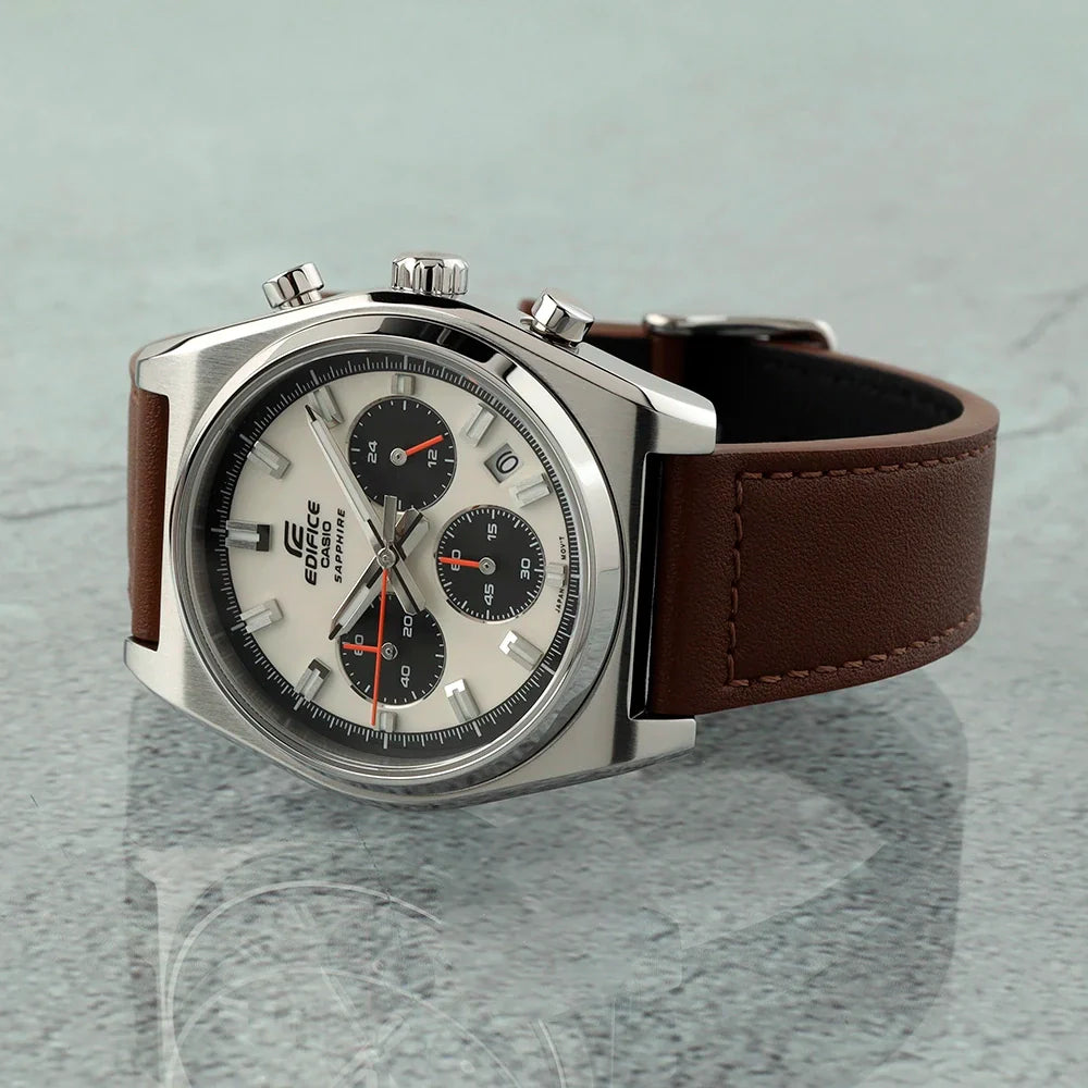 EFB-730L Reloj Edifice de hombre pulsera de cuero