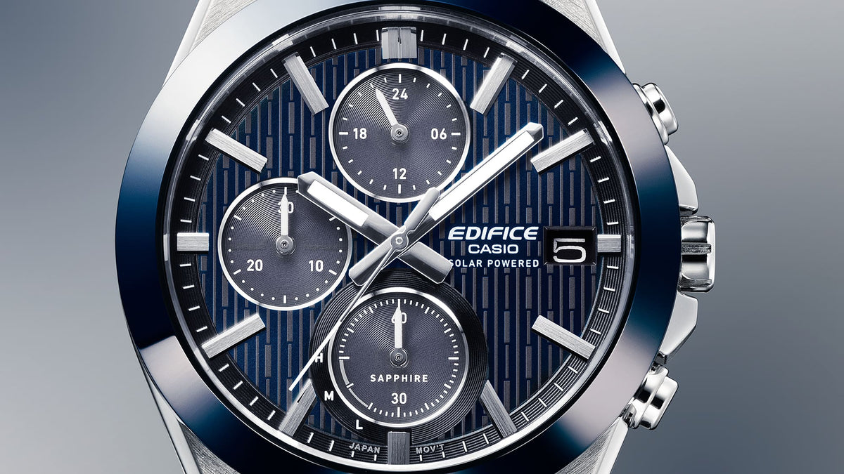 EFS-S650D Reloj Edifice de caballero banda de metal energía solar