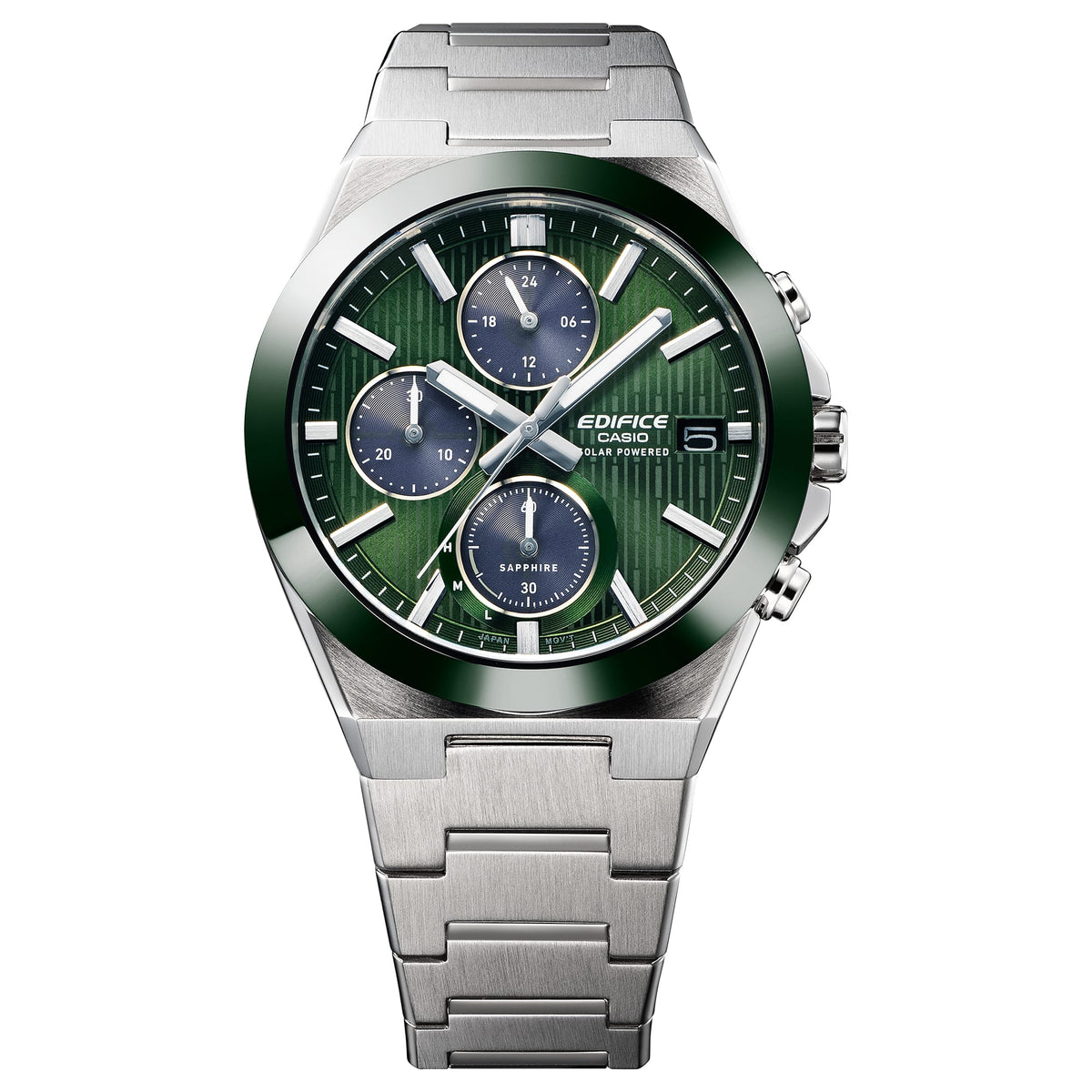 EFS-S650D Reloj Edifice de caballero banda de metal energía solar