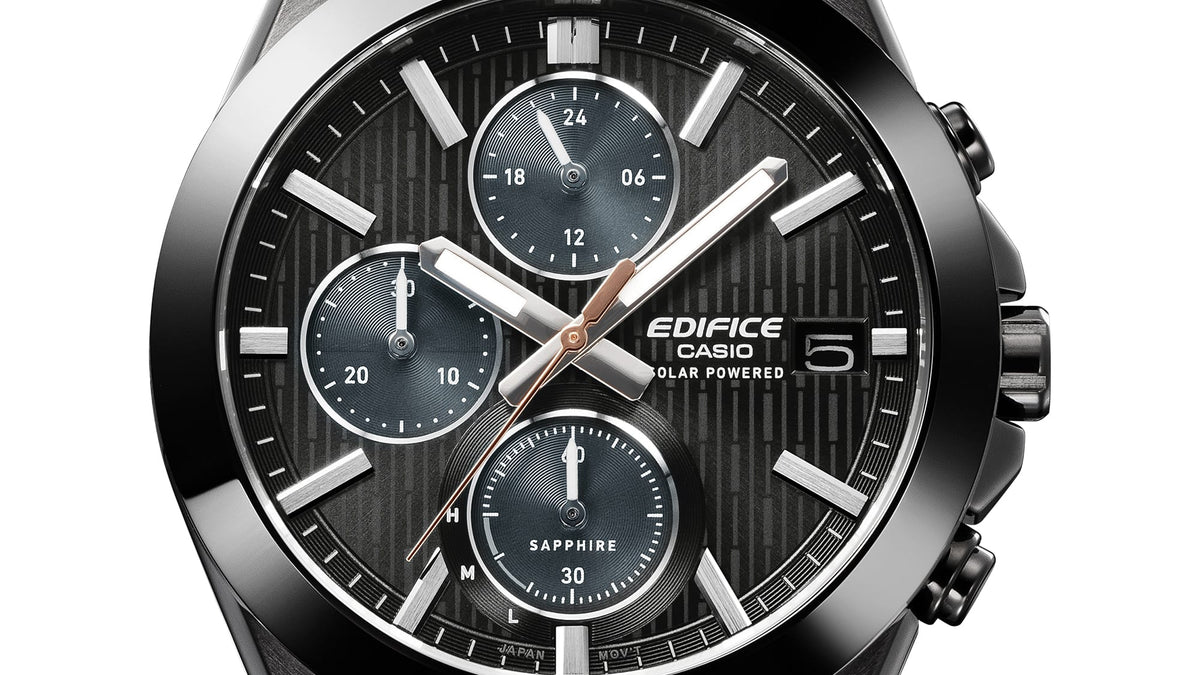 EFS-S650D Reloj Edifice de caballero banda de metal energía solar