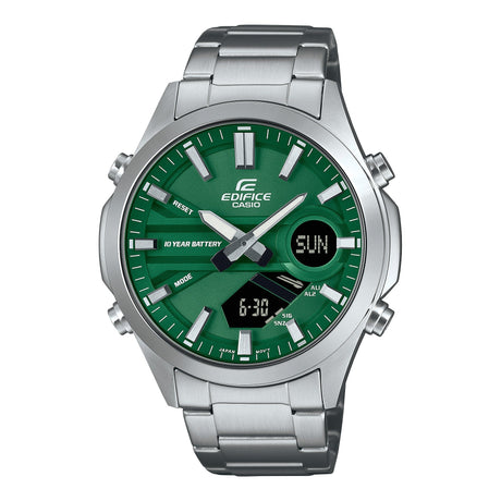 EFV-C120 Reloj Edifice Para Caballero Doble hora pulsera de metal 10 años de batería