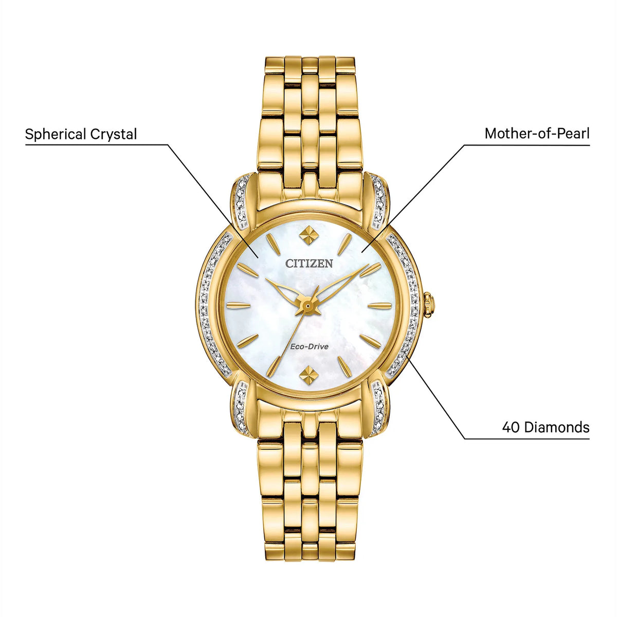 EM0692-54D Reloj Citizen Jolie de dama pulsera de metal