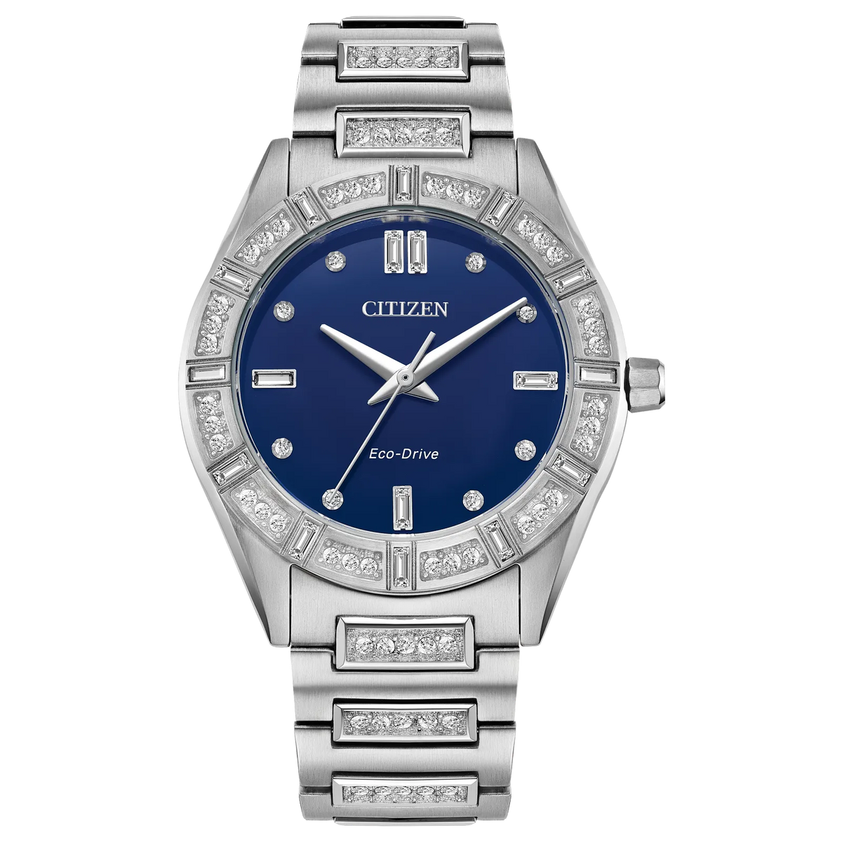EM1020-57L Reloj Citizen Silhouette Crystal de dama pulsera de metal 34 mm