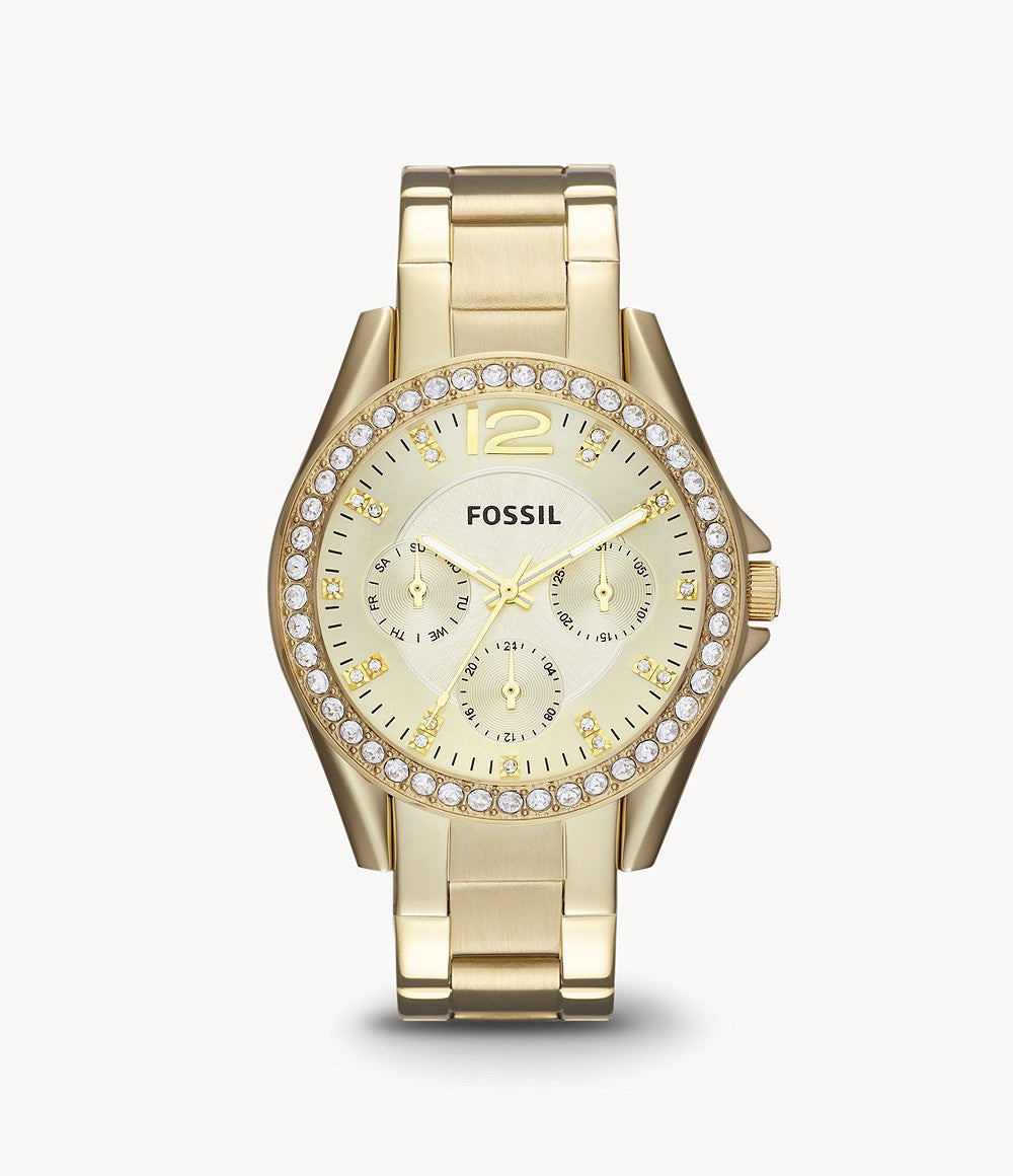 Reloj Fossil Riley de dama correa de acero inoxidable 38 mm