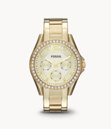 Reloj Fossil Riley de dama correa de acero inoxidable 38 mm
