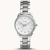 Reloj Fossil Tailor de dama correa de acero inoxidable
