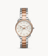 Reloj Fossil Tailor de dama correa de acero inoxidable