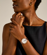 Reloj Fossil Jacqueline Solar y Lunar de mujer correa de metal