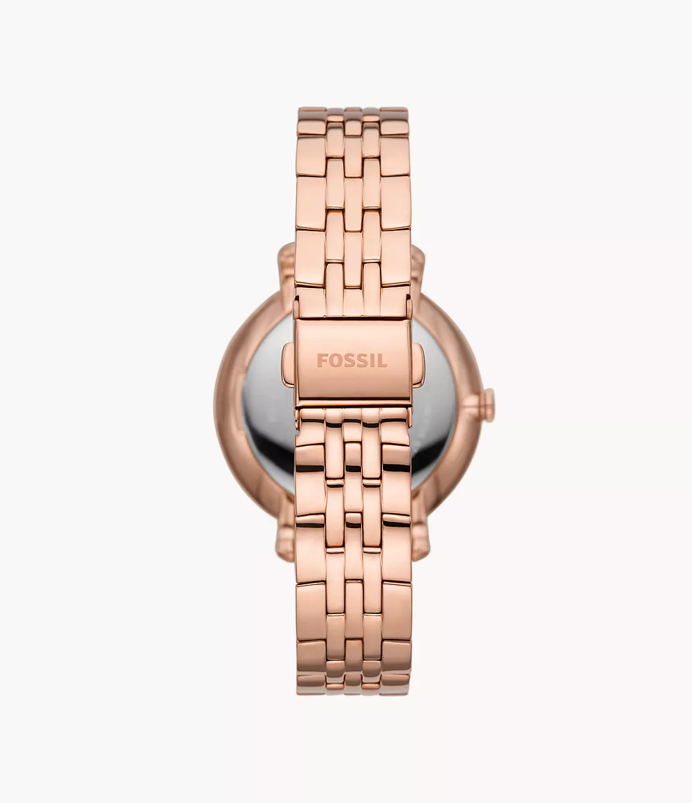 Reloj Fossil Jacqueline Solar y Lunar de mujer correa de metal