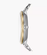 Reloj Fossil Jacqueline Solar y Lunar de mujer correa de metal