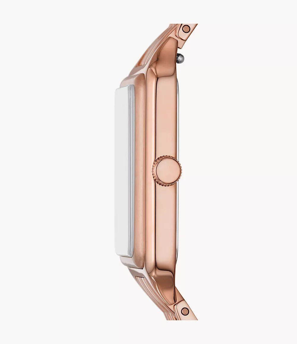 Reloj Fossil  para mujer pulsera de metal cuadrado