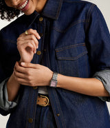 Reloj Fossil  para mujer pulsera de metal cuadrado