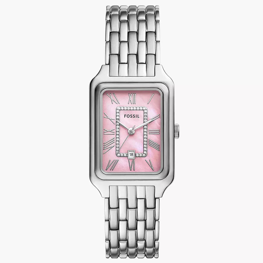 Reloj Fossil  para mujer pulsera de metal cuadrado