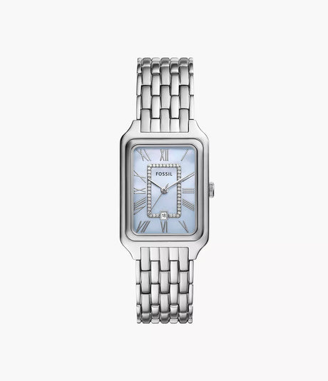 Reloj Fossil  para mujer pulsera de metal cuadrado