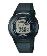 F-200W-9A Reloj Casio para Hombre Pulsera de Caucho Digital Illuminator 10 Años de Batería