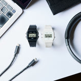 F-91WB Reloj Casio unisex pulsera de caucho